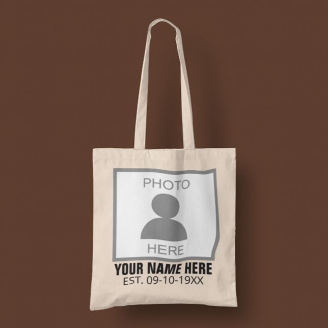 Bolsa Tote Seu nome e idade da foto aqui (Criador carregado)