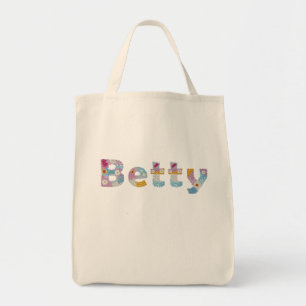 Bolsa Tote Seu nome em letras florais artísticas / Betty Bol