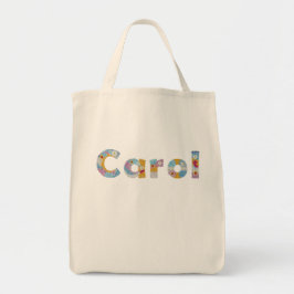 Bolsa Tote Seu nome em letras florais artísticas / Carol Bols