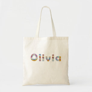 Bolsa Tote Seu nome em letras florais artísticas / Olivia