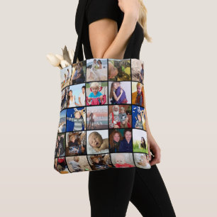 Bolsa Tote Seu teste padrão da colagem da foto