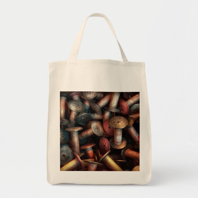 Bolsa Tote Sewing - carretéis (Frente)