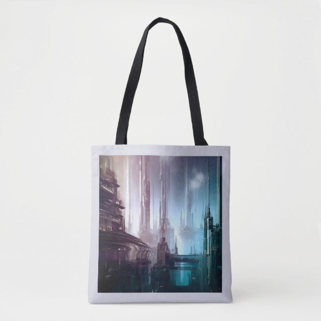 Bolsa Tote SF Cidade Futurística 2 (Frente)