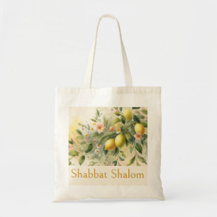 Bolsa Tote Shabbat Shalom, Jardim de Limão Italiano Boho Botâ