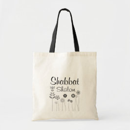 Bolsa Tote Shabbat Shalom Personalizado Floral