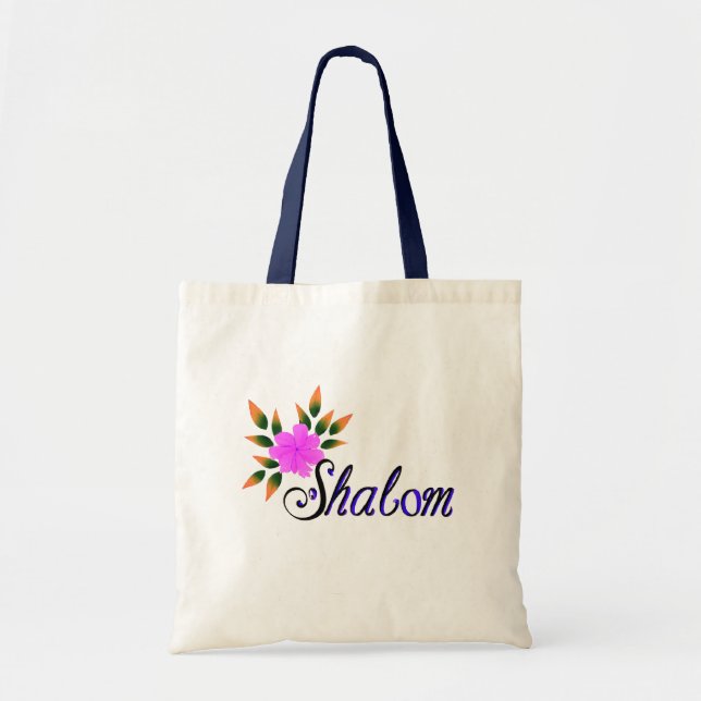 Bolsa Tote Shalom Floral (Frente)