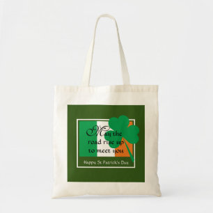 Bolsa Tote Shamrock de Dia de São Patrício IRLANDÊS BLESSING