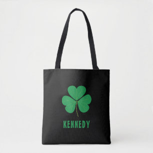 Bolsa Tote Shamrock Green Clover Ireland Celular Irish Name