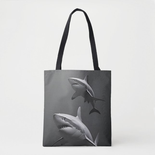 Bolsa Tote Shark Wildlife Wallpaper majestoso (Frente)