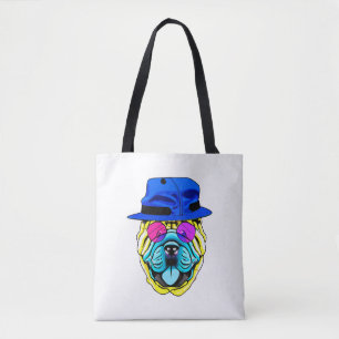 Bolsa Tote Sharpei Chinês Cachorro Cachorro Colorido Shar Pei