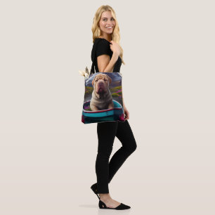 Bolsa Tote Sharpei num Remo: Uma Aventura Cênica
