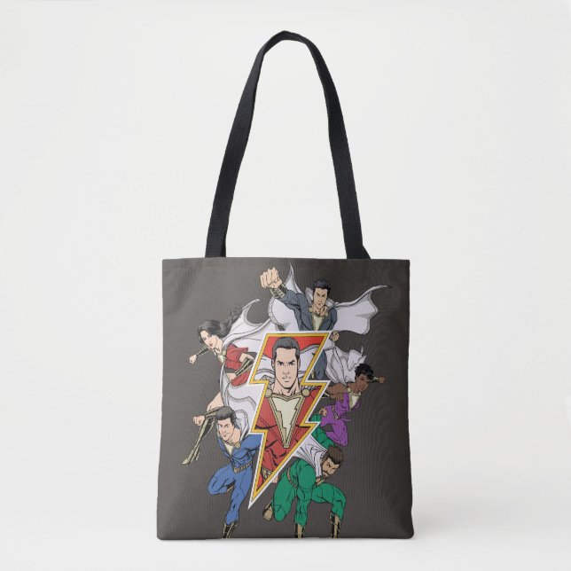 Bolsa Tote SHAZAM! | Gráfico da família Shazam (Frente)