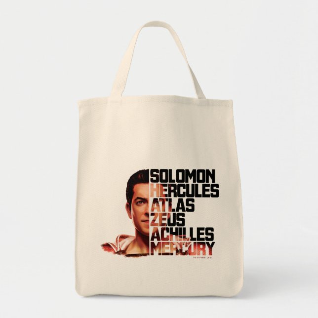 Bolsa Tote SHAZAM! | Shazam Closeup Acronym Graphic (Frente)
