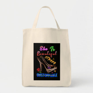 Bolsa Tote She Is Beautiful Strong Unstoppable