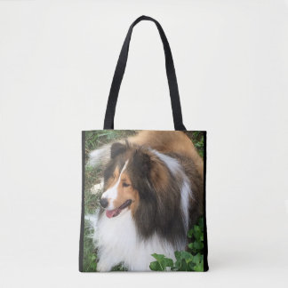 Bolsa Tote Sheepdog de Shetland, viciado Totebag de Sheltie