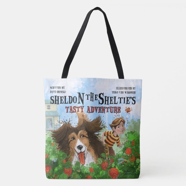 Bolsa Tote Sheldon, a Sheltie (Frente)