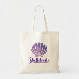 Bolsa Tote Shellebrate Seashell Pun Beach Party