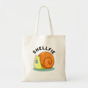 Bolsa Tote Shellfie Cute Snail Selfie Pun