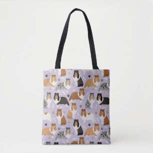Bolsa Tote Sheltie Bones e Paws Token Bag