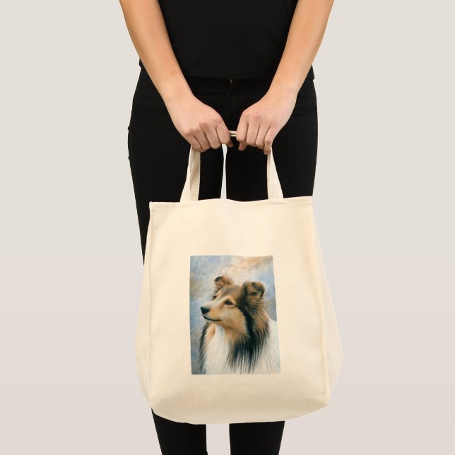 Bolsa Tote Sheltie Collie Dog 122 (Frente (produto))