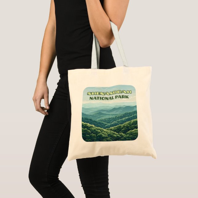 Bolsa Tote Shenandoah National Park Virginia Blue Ridge Retro (Frente (produto))