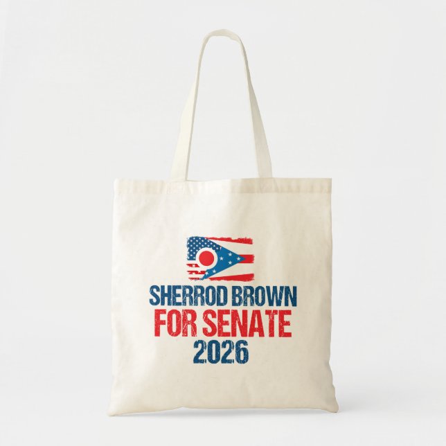 Bolsa Tote Sherrod Brown para Senado Eleição 2026 (Frente)