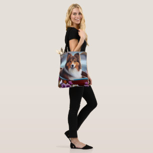 Bolsa Tote Shetland Sheepdog em uma Paddle: Uma Aventura Cêni