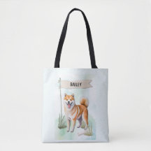 Shiba Inu Aquarela Cachorro Personalizado