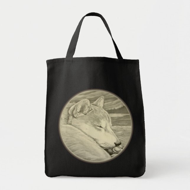 Bolsa Tote Shiba Inu Bolsas Shiba Inu Cão Comprando Sacos de  (Frente)