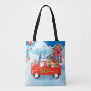Bolsa Tote Shiba Inu Cão Entrega de Natal Neve