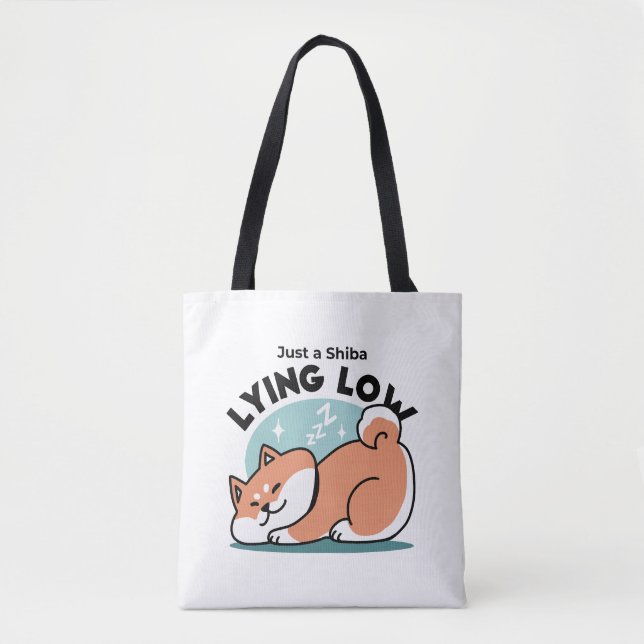 Bolsa Tote Shiba Inu Relaxa Arte: Apenas uma Shiba Mentira Ba (Frente)