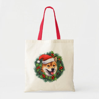Bolsa Tote Shiba Inu Wreath Tote Bag