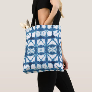 Bolsa Tote Shibori Tie Dye Impressão Novelty