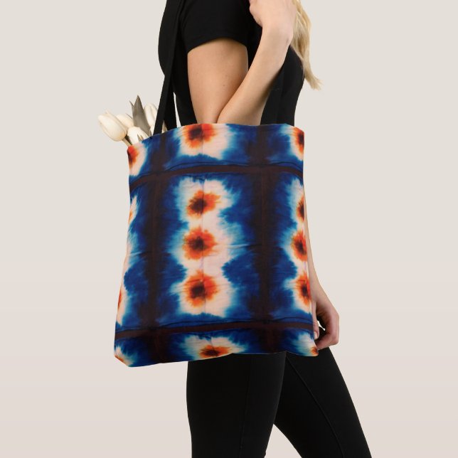 Bolsa Tote Shibori Tie Dye Tecido Pattern Boho (Close Up)