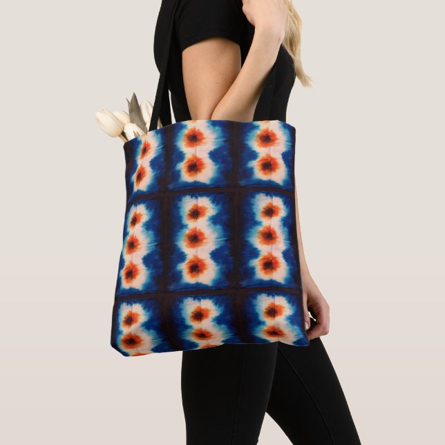Bolsa Tote Shibori Tie Dye Tecido Pattern Boho (Close Up)
