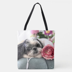Bolsa Tote Shih Tzu Garota Grande Saco