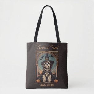 Bolsa Tote Shih Tzu Halloween Doce ou Travessura