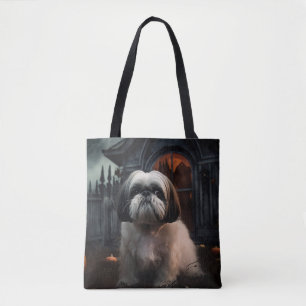 Bolsa Tote Shih Tzu Halloween Scary