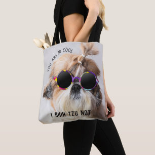 Bolsa Tote Shih Tzu Não diversão adoradores de cachorros fofo