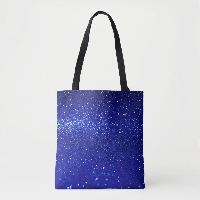 Bolsa Tote Shimmering Canvas Azul de Brilho (Frente)