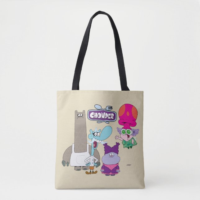 Bolsa Tote Shnitzel, Mung, Chowder e Truffles (Frente)