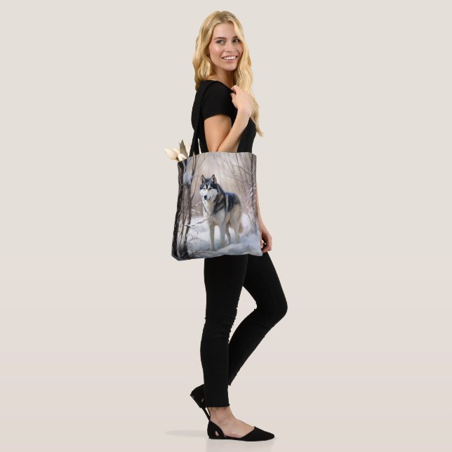 Bolsa Tote Siberian Husky Deixe Nevar Natal (No(a) Modelo)