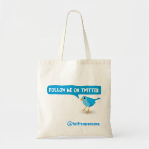 Bolsa Tote Siga-Me No Twitter Blue Bird Budget Tote Bags
