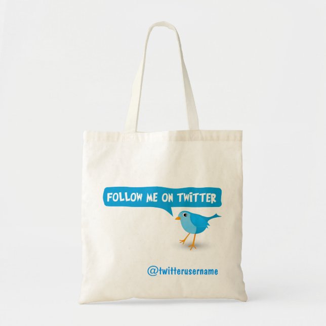 Bolsa Tote Siga-Me No Twitter Blue Bird Budget Tote Bags (Frente)