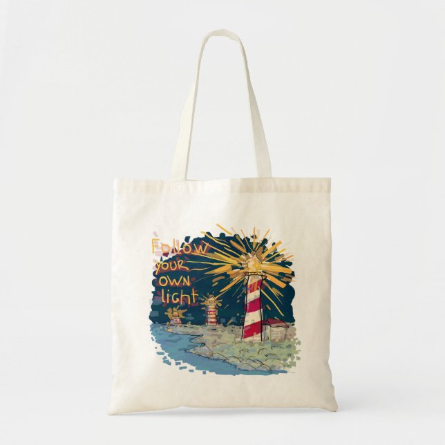 Bolsa Tote Siga sua própria luz (Frente)