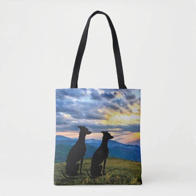 Bolsa Tote Sighounds - Greyhound Sunset (Frente)