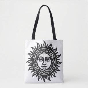 Bolsa Tote Sigilo do Rosto Solar – Emblema do Sol Negro
