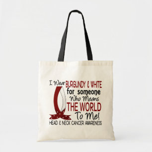 Bolsa Tote Significa-me o mundo o cancer principal do pescoç
