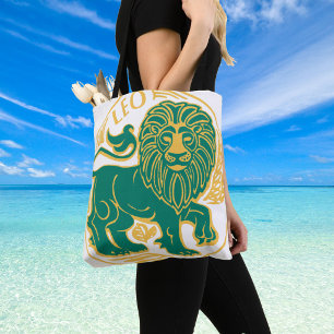 Bolsa Tote Signo do zodíaco de Leão em um