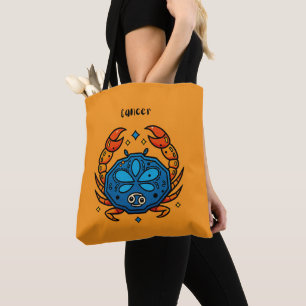 Bolsa Tote Signo Zodiacal Câncer Pop Art - Caranguejo Celesti